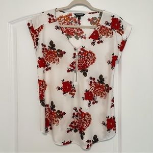 Express Floral Top in White